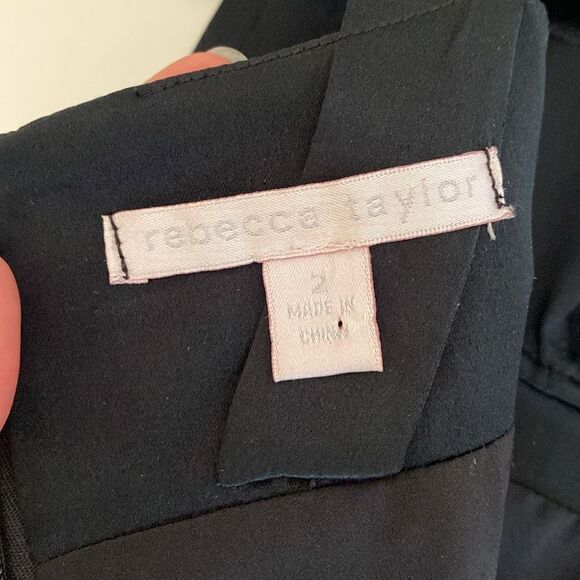 Rebecca Taylor Black Wool and Lastol Bustier Style Dress Size 2 - Picture 11 of 15